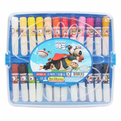 빼꼼 24색 사출 수채화물감 6ml