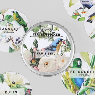 원형스티커틴 Circle Sticker Tin (48 sheet set) - 옵션선택