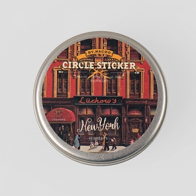 원형스티커틴 Circle Sticker Tin (48 sheet set) v.2 - 옵션선택