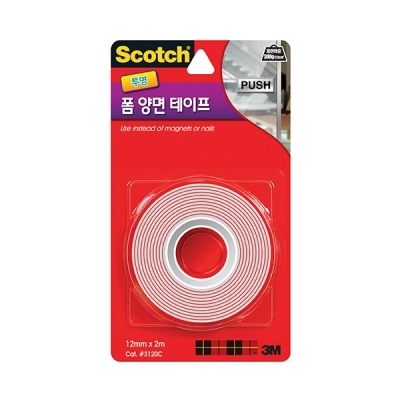 스카치 강력 투명 폼 양면 테이프(12mmx2m)