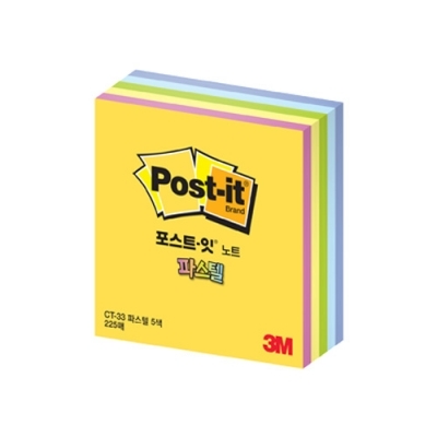 포스트잇 노트 파스텔큐브 76X76mm CT-33