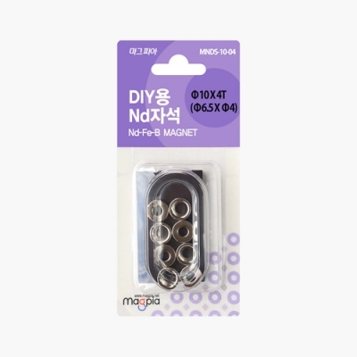 DIY강력자석 접시나사형 원형  Ø10XT4(Φ6.5XΦ4) 8개입