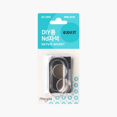 DIY강력자석 원형 Ø20X5T 2개입