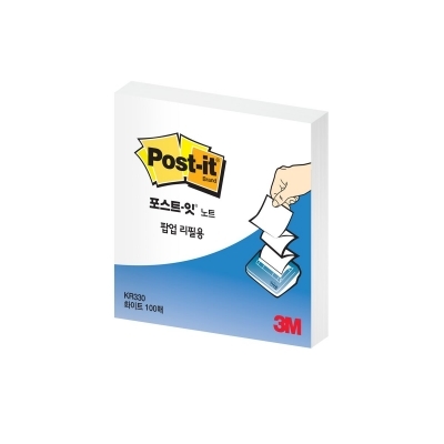 포스트잇 노트 팝업리필용 화이트 KR330