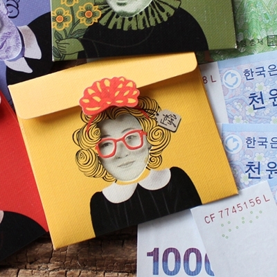 013-ME-0002 / 방긋 미니 돈봉투 - 신사임당