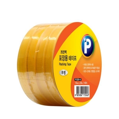 P1220-4 포장용테이프 투명/4롤/12mm*20m