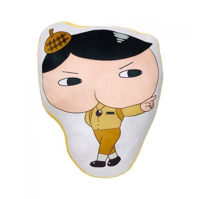 엉덩이탐정 라인 프린트 쿠션1