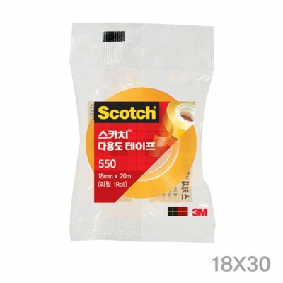 스카치 다용도 테이프 550 리필-12개1세트(12mmX30m)