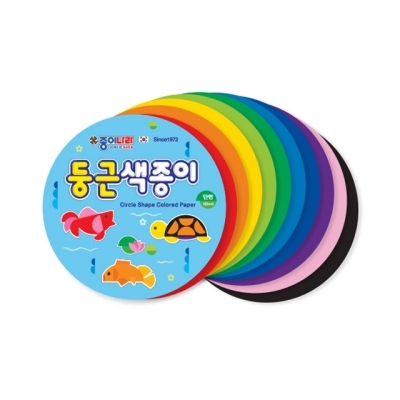 100매 둥근색종이 _10개 1세트