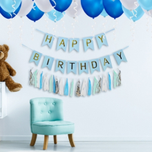 생일파티세트 2컬러 (가랜드, 풍선)