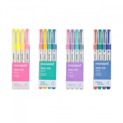 에센티 트윈 형광펜 4색 세트