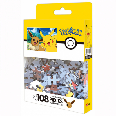 포켓몬스터 팬시 퍼즐 108pcs 반가워 피카츄와 이브이