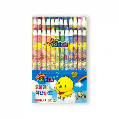 24색 종이말이 색연필 노랑병아리