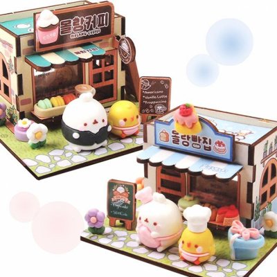 몰랑 타운하우스 만들기 우드 무드등 DIY 세트 (파츠포함)