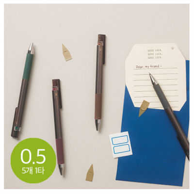 쥬스업 젤잉크 클래식 글로시볼펜 0.5mm (5개 1타)