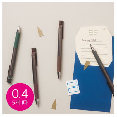 쥬스업 젤잉크 클래식 글로시 볼펜 0.4mm (5개 1타)