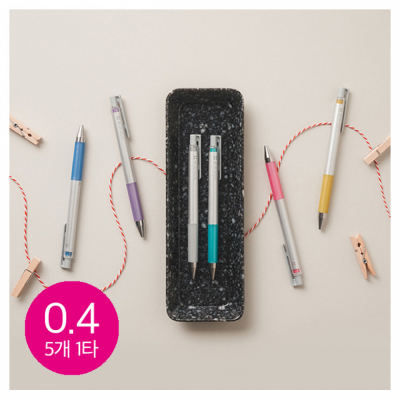 쥬스업 젤잉크 메탈릭볼펜 0.4mm (5개 1타)