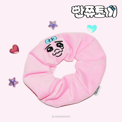 빤쮸토끼 자수 곱창밴드 스크런치