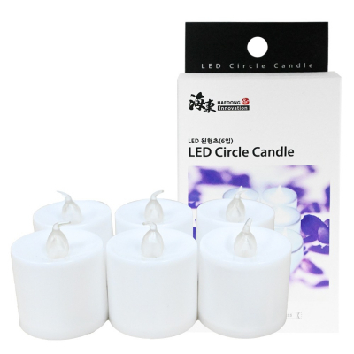 LED 원형초 6입
