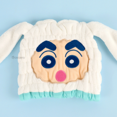 짱구x흰둥이 타월 캡