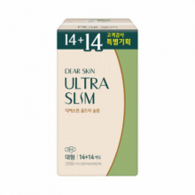디어스킨 울트라슬림 대형날개형 L (14+14기획) 28개입 생리대