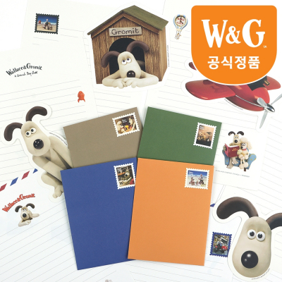 월레스와 그로밋 모양 편지지 (랜덤발송)