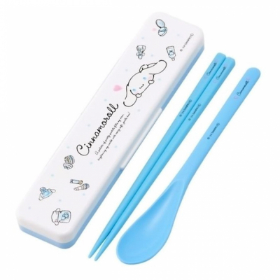 시나모롤 수채 코스메 소음방지 콤비세트 18cm 도시락 수저