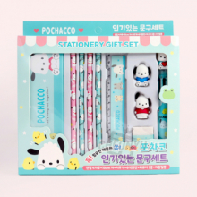 포차코 인기있는 문구세트 (연필,자,지우개,6색볼펜,피규어,필통)