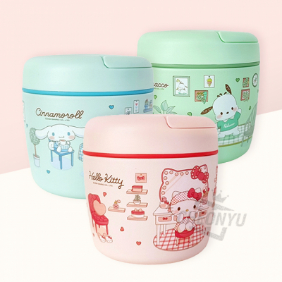 산리오 스텐 핸들형 도시락 970ml (스포크 포함)