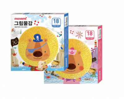 모니주 18색 수채물감 6ml