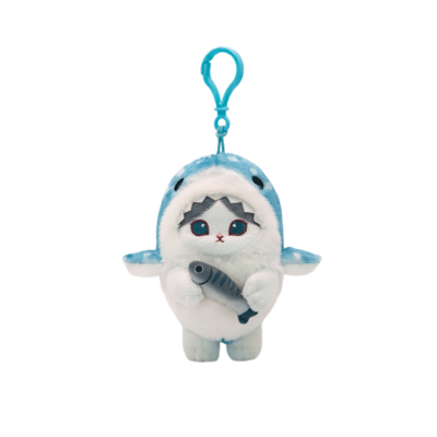모후샌드 블루바이냥 상어 코스튬 (13cm) 인형키링