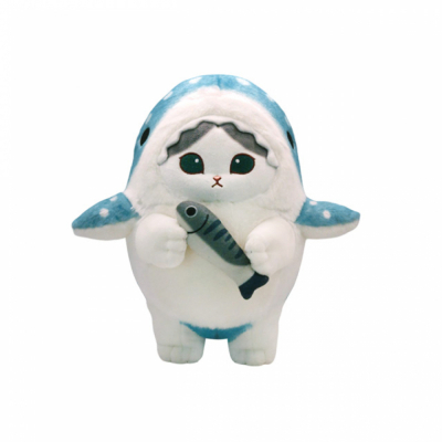 모후샌드 블루바이냥 상어 코스튬 (25cm) 봉제인형