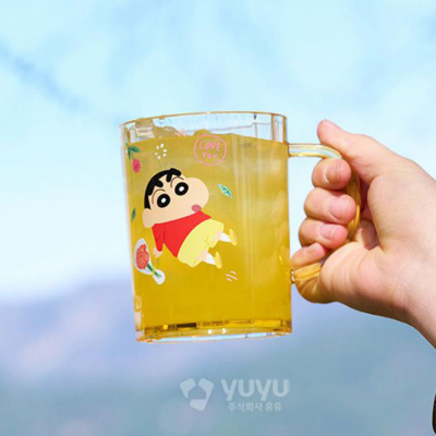 짱구는못말려 스파클링 손잡이컵_짱구흰둥이