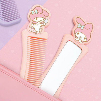 산리오 휴대용 빗거울 세트
