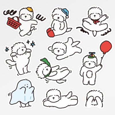 달페이퍼 달봉이 조각스티커 10p