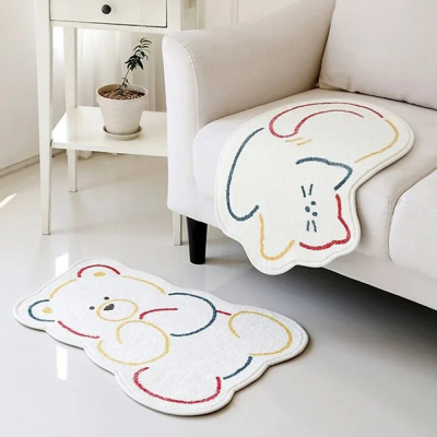 곰냥이 화이트 발매트