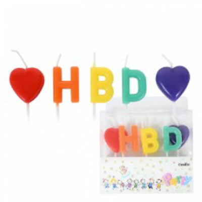 파스텔 HBD 하트 생일초