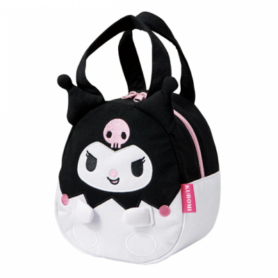 쿠로미 스웨이드 도트 런치백