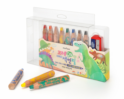 더존 키즈 크레온 색연필 8색