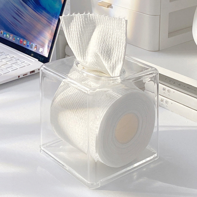 사각 투명 클리어 아크릴 휴지케이스 휴지커버