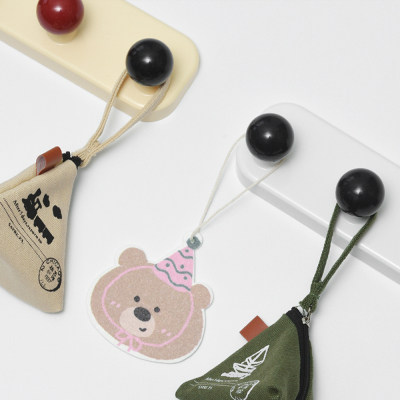 무타공 접착식 벽 후크걸이 동글동글 볼 옷걸이 수납 정리 (3구)