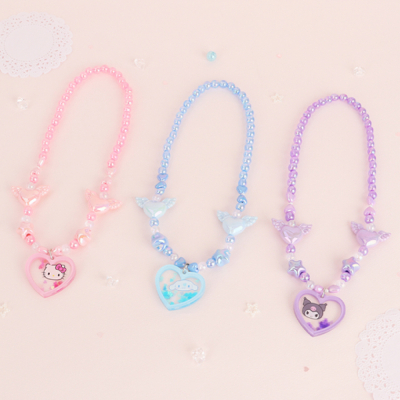 산리오 스팽글 하트 목걸이
