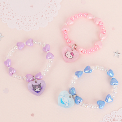 산리오 스팽글 하트 팔찌