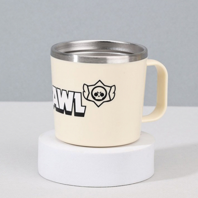 브롤스타즈 컬러 식기세척기용 스텐컵 260ml_크림