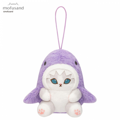 모후샌드 파스텔 상어냥 마스코트 가방고리 10cm_퍼플