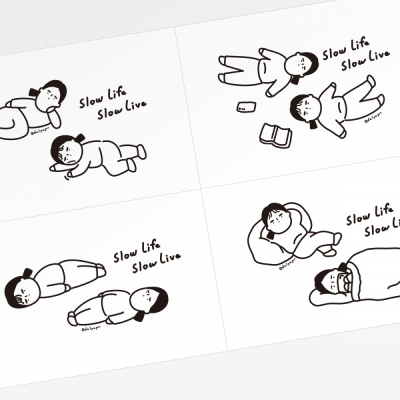 달페이퍼 슬로우라이프 4종 엽서 postcard