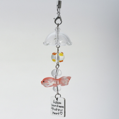감성 금붕어 비즈 후우링 장식 에어팟 열쇠고리 키링