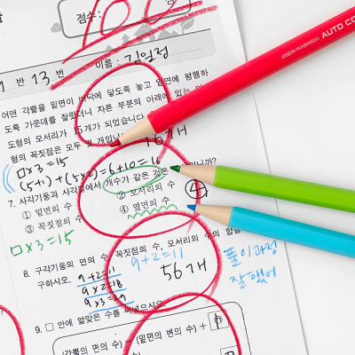 체크라이너 3색 채점펜세트