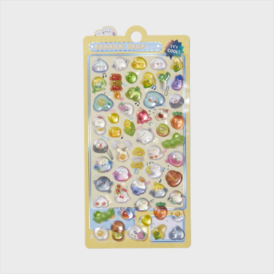 3D크리스탈 스티커 봉봉드롭_본본랜드 03 삐약이의 아침식사